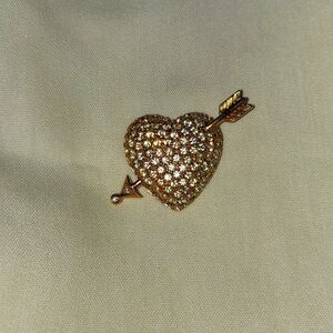 Vintage Swarovski Heart & Arrow Brooch